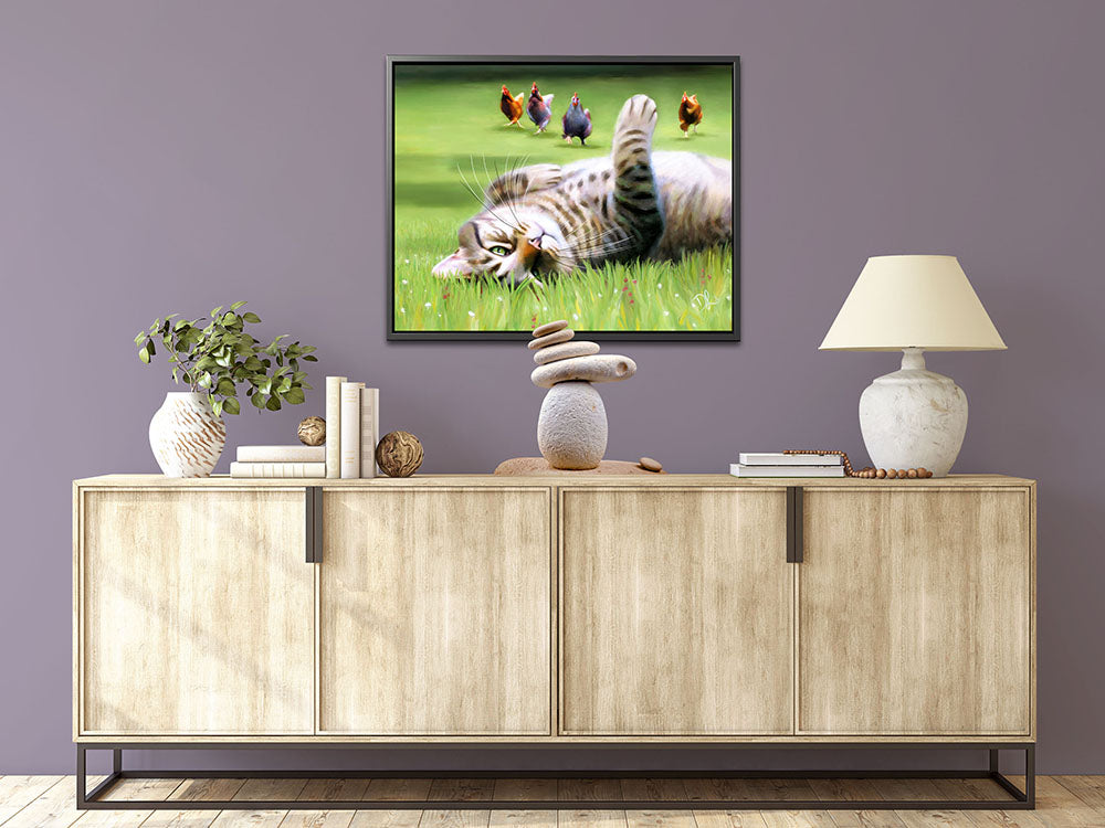 Here Come The Girls - Framed Canvas Print