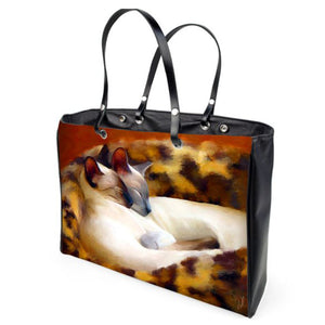 The Sleeping Siamese Italian Handbag