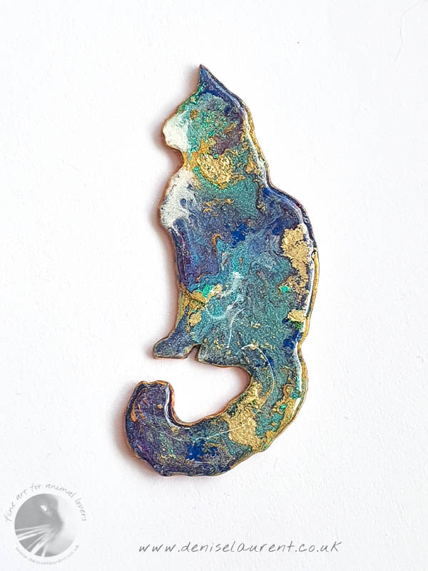 Longhaired Cat Brooch - Jake