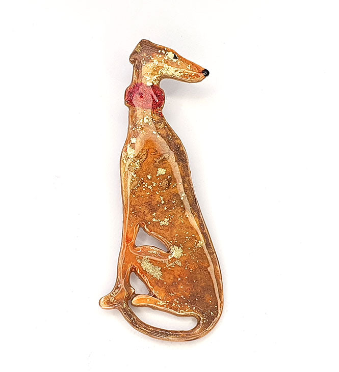 Saluki Brooch