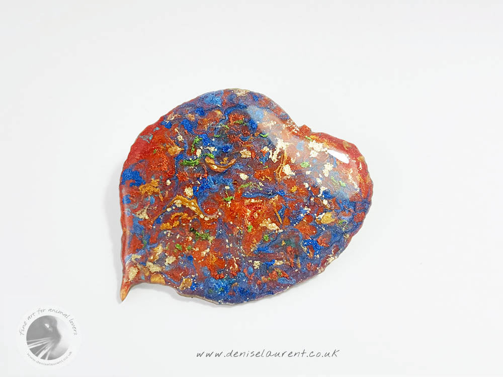 Red Lime Leaf Brooch