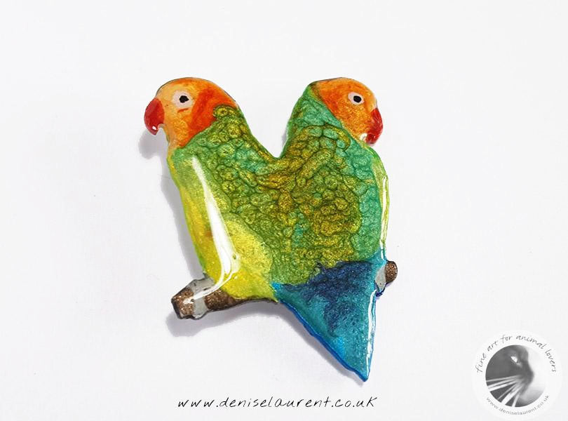 Lovebirds Brooch