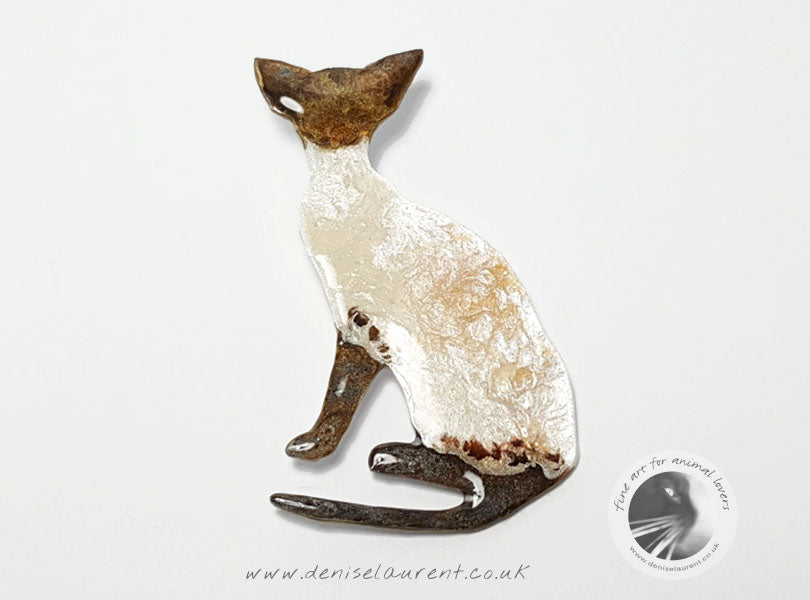 Siamese Cat Brooch - Rosie