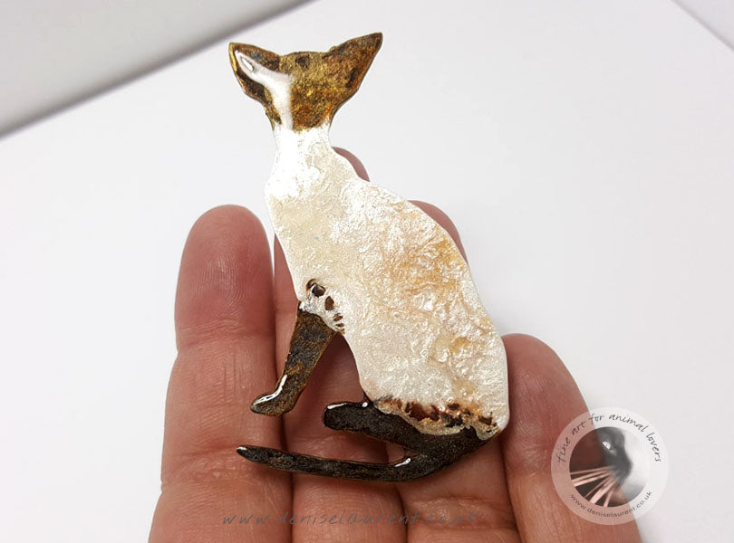 Siamese Cat Brooch - Rosie