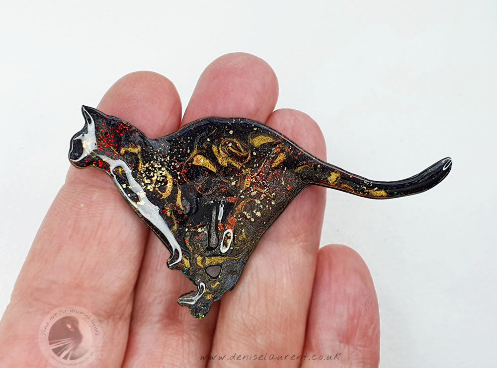Running Cat Brooch