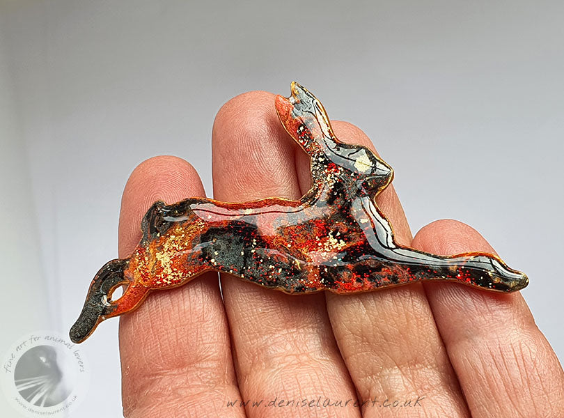 Running Hare Brooch