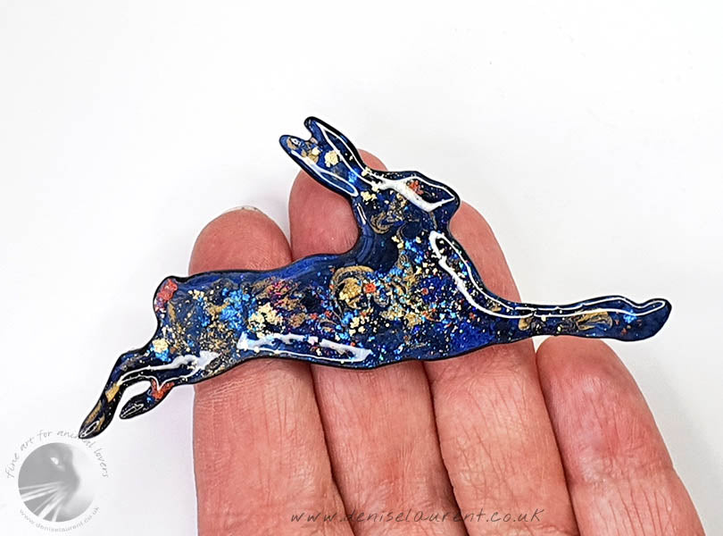 Running Hare Brooch