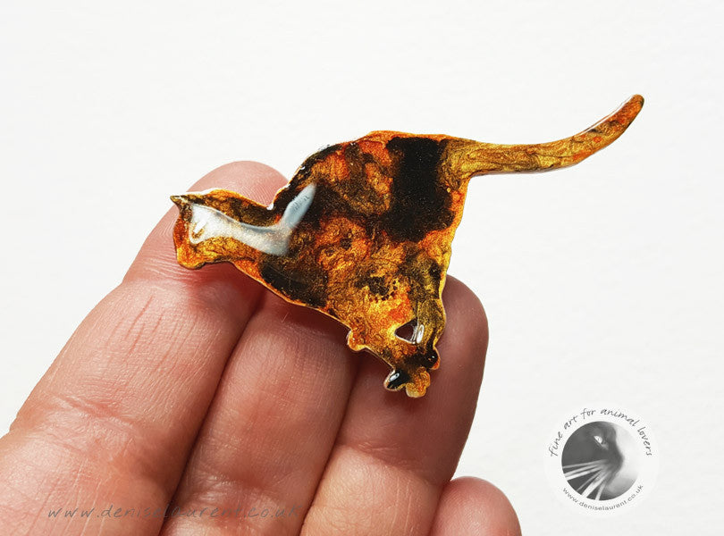 Running Cat Brooch