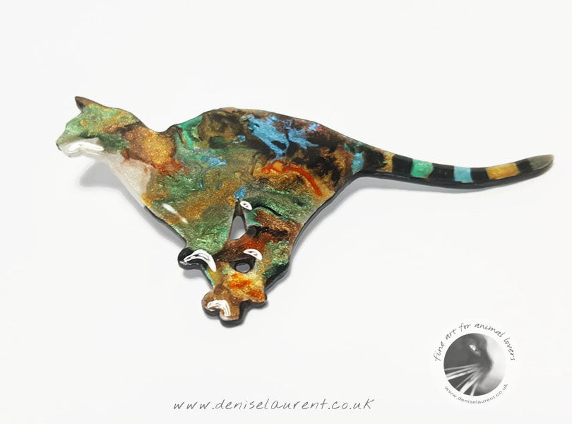 Running Cat Brooch
