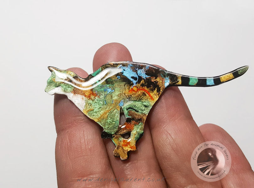 Running Cat Brooch