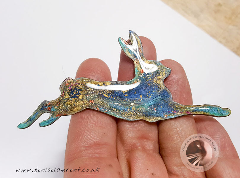Running Hare Brooch