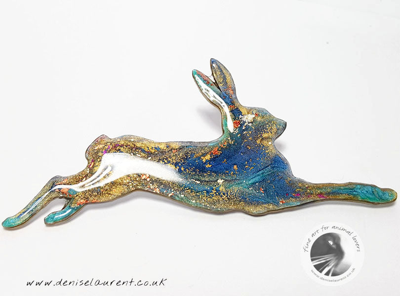 Running Hare Brooch