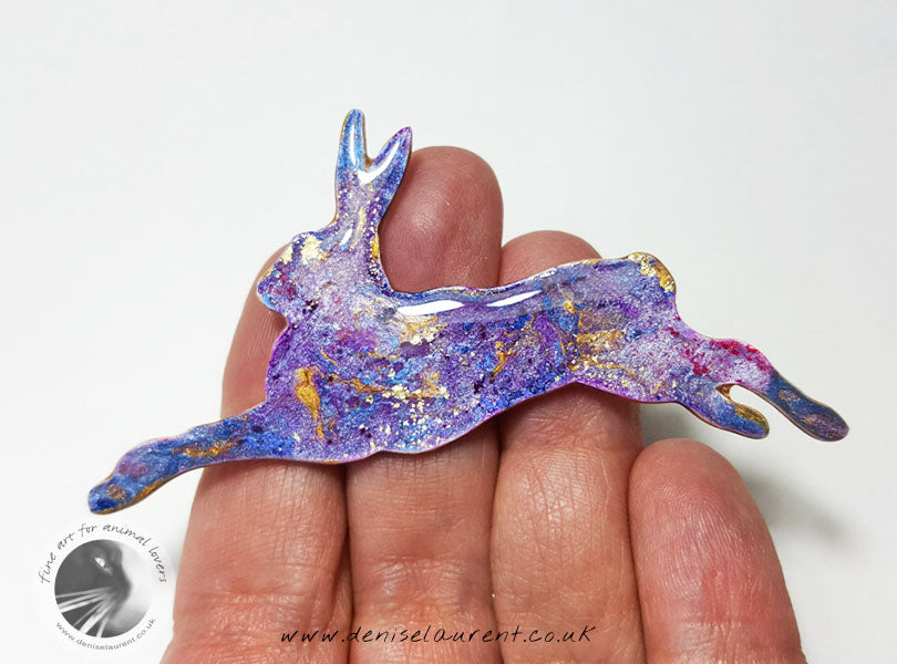 Running Hare Brooch