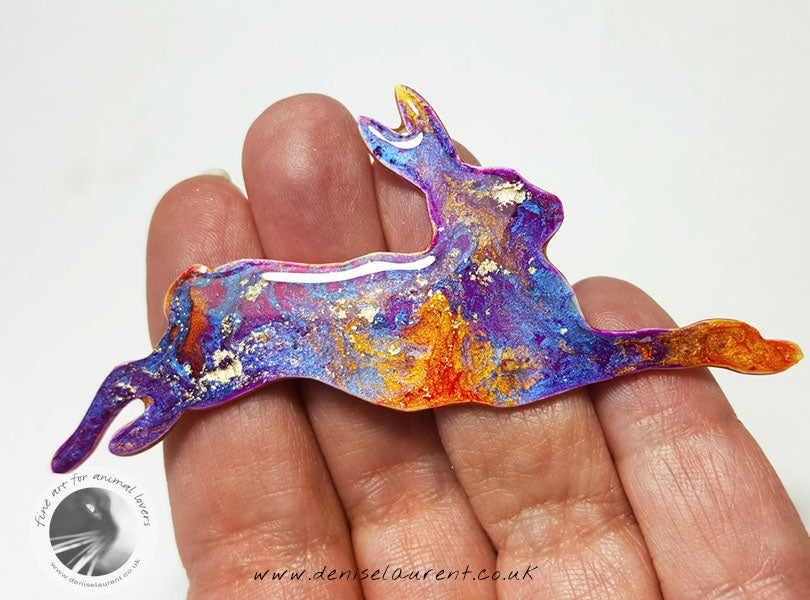 Running Hare Brooch