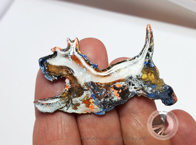 Running Terrier Dog Brooch
