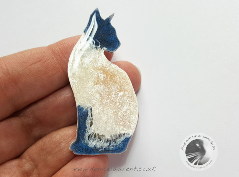 Siamese Cat Brooch - Sheba