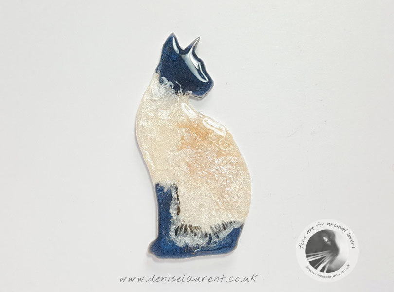 Siamese Cat Brooch - Sheba