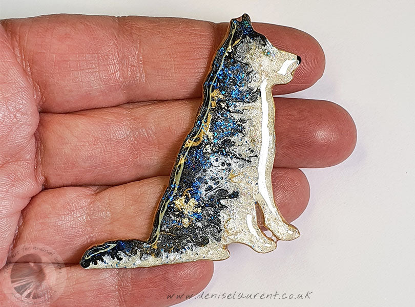 Siberian Husky Dog Brooch