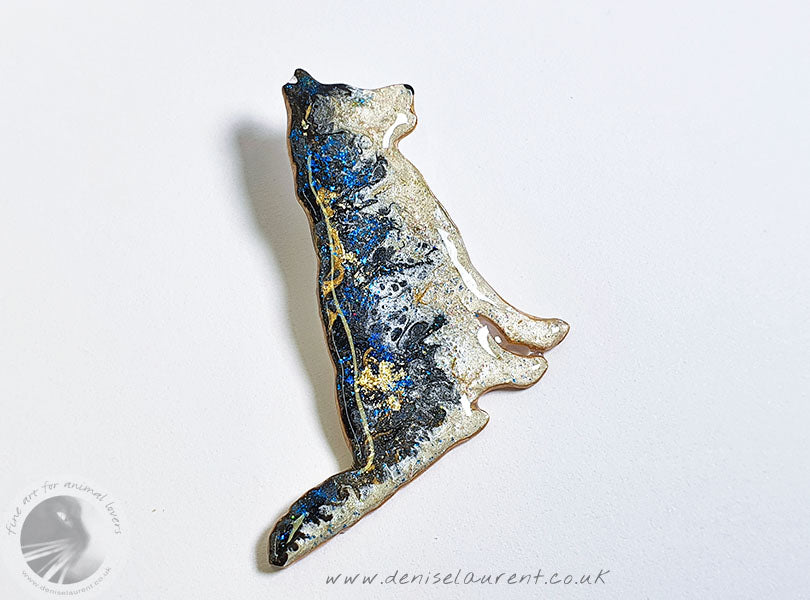 Siberian Husky Dog Brooch