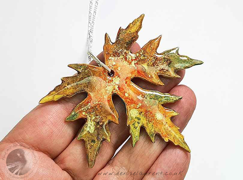 Silver Maple Leaf Reversible Necklace
