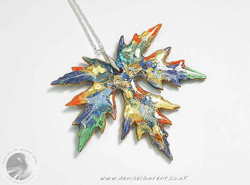 Silver Maple Leaf Reversible Necklace