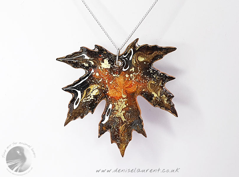 Silver Maple Leaf Reversible Necklace