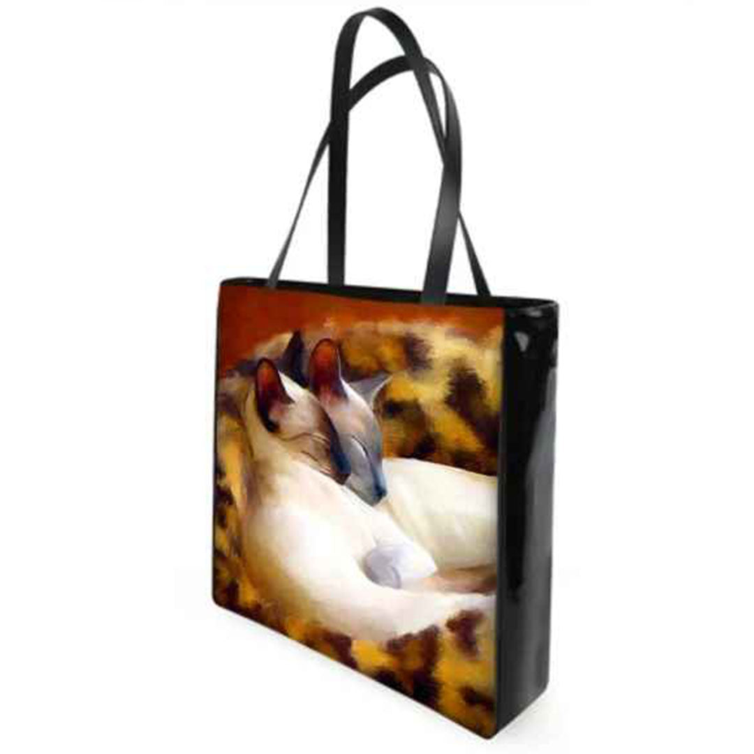 Sleeping Siamese Square Bag