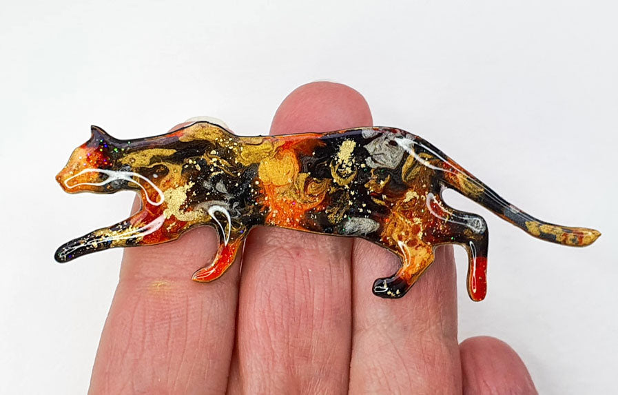 Stalking Cat - Brooch