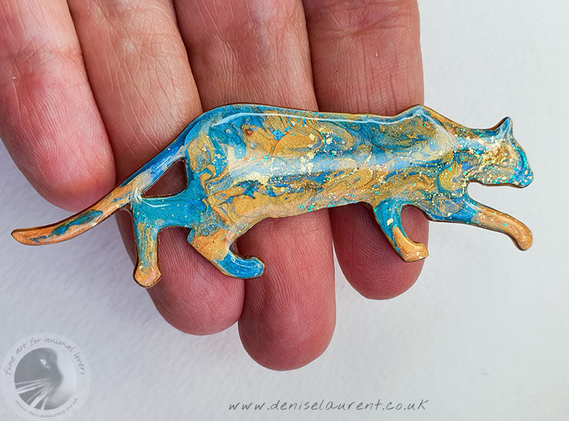 Stalking Cat - Brooch