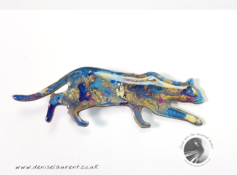 Stalking Cat Brooch