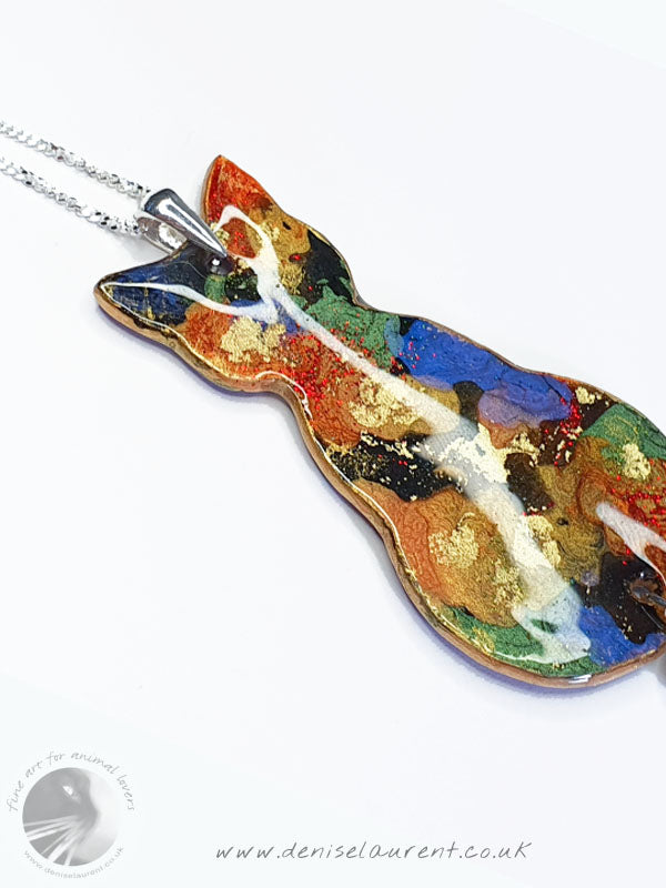 Swing Tail Reversible Cat Necklace