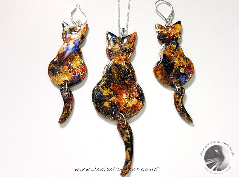 Swing Tail Necklace And Earrings