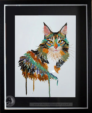 Tabby Queen - 16x12" Resin Cat Painting Framed