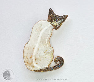Siamese Cat Brooch - Taz