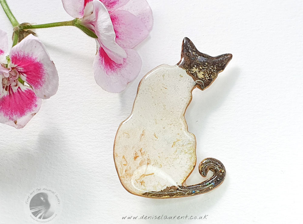 Siamese Cat Brooch - Taz