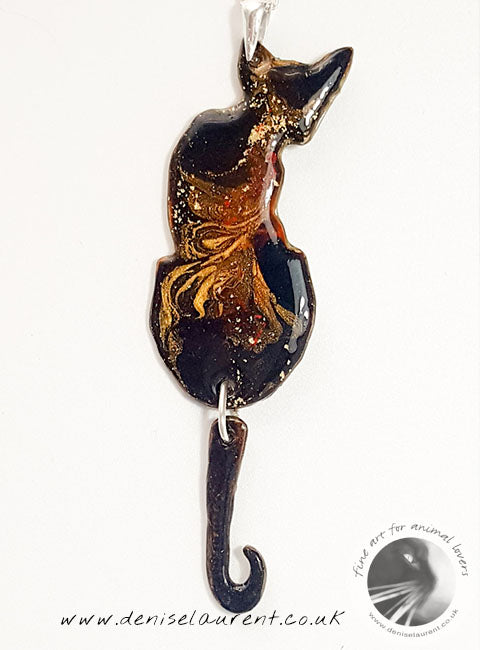 Reversible Siamese Cat Pendant - Taz