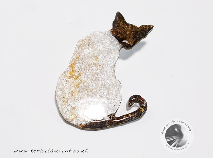 Siamese Cat Brooch - Taz