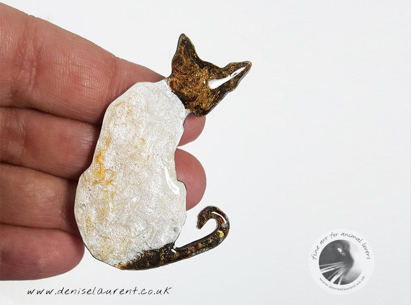 Siamese Cat Brooch - Taz