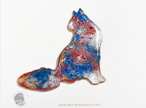 Longhaired Cat Brooch - Jubilee Teddy