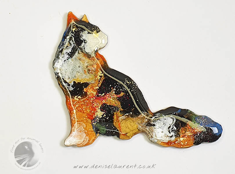 Longhaired Cat Brooch - Teddy