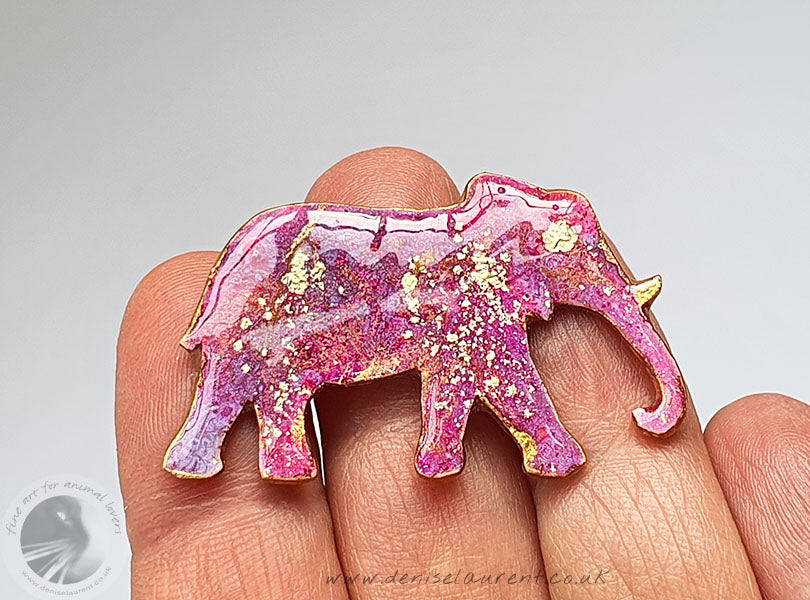 Walking Elephant Brooch