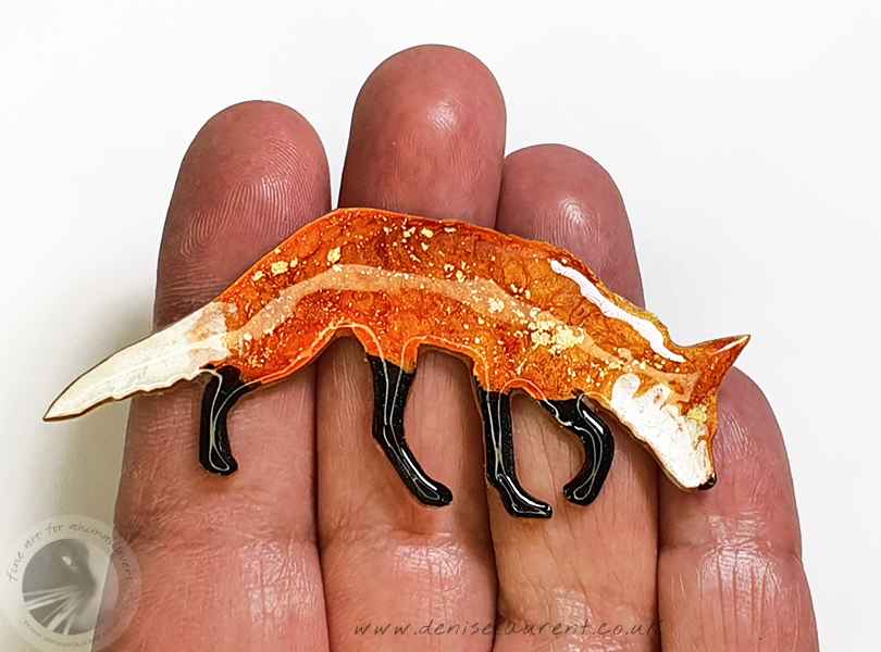 Walking Fox Brooch