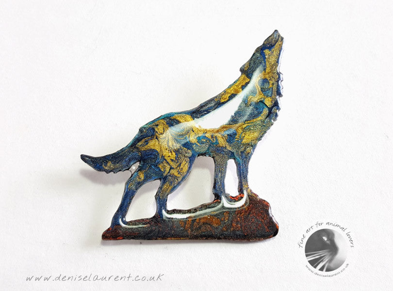 Howling Wolf Brooch