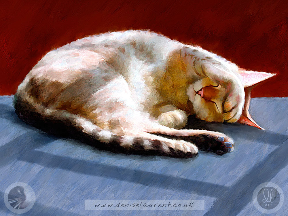 Asleep In The Sun - Bengal Cat Art Print