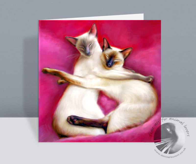 Sugar Plum Fairies Siamese Cat Card