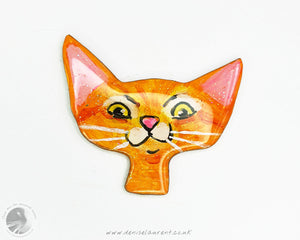 Catitude Cat Brooch - Ginger