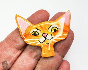 Catitude Cat Brooch - Ginger