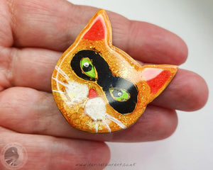 Catitude Cat Brooch - Zorro