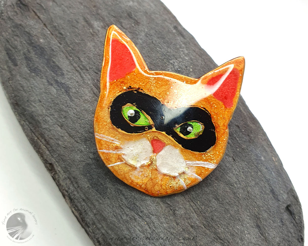 Catitude Cat Brooch - Zorro