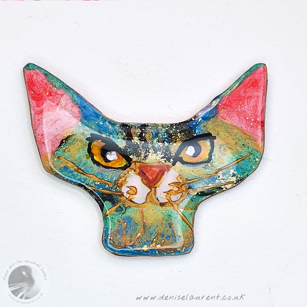 Catitude Cat Brooch - Tabby Terror